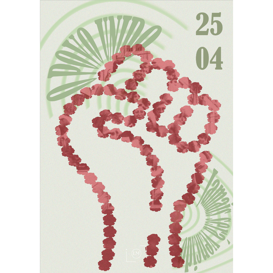 Poster em homenagem aos 50 anos do 25 de abril de 1974